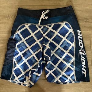 Bud Light Men’s Unlined Swim Shorts Size 34